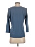 T Tahari Blue 3/4 Sleeve Top Size S - photo 2
