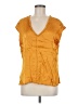 HEATHER 100% Viscose Gold Short Sleeve Blouse Size L - photo 1