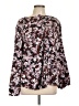 J.Jill Floral Brown Long Sleeve Blouse Size L - photo 1