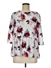 Unbranded Floral Ivory 3/4 Sleeve Blouse Size M (estimated) - photo 1
