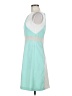 Studio One Color Block Teal Cocktail Dress Size 6 - photo 5