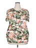 Unbranded 100% Polyester Tropical Orange Short Sleeve Blouse Size 18 (estimated) - photo 1