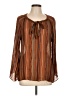 Drew Brown Long Sleeve Blouse Size L - photo 1