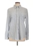 Zara Chevron-herringbone Gray Long Sleeve Button-Down Shirt Size L - photo 1