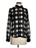 Buffalo by David Bitton 100% Polyester Checkered-gingham Black Long Sleeve Blouse Size S - photo 1
