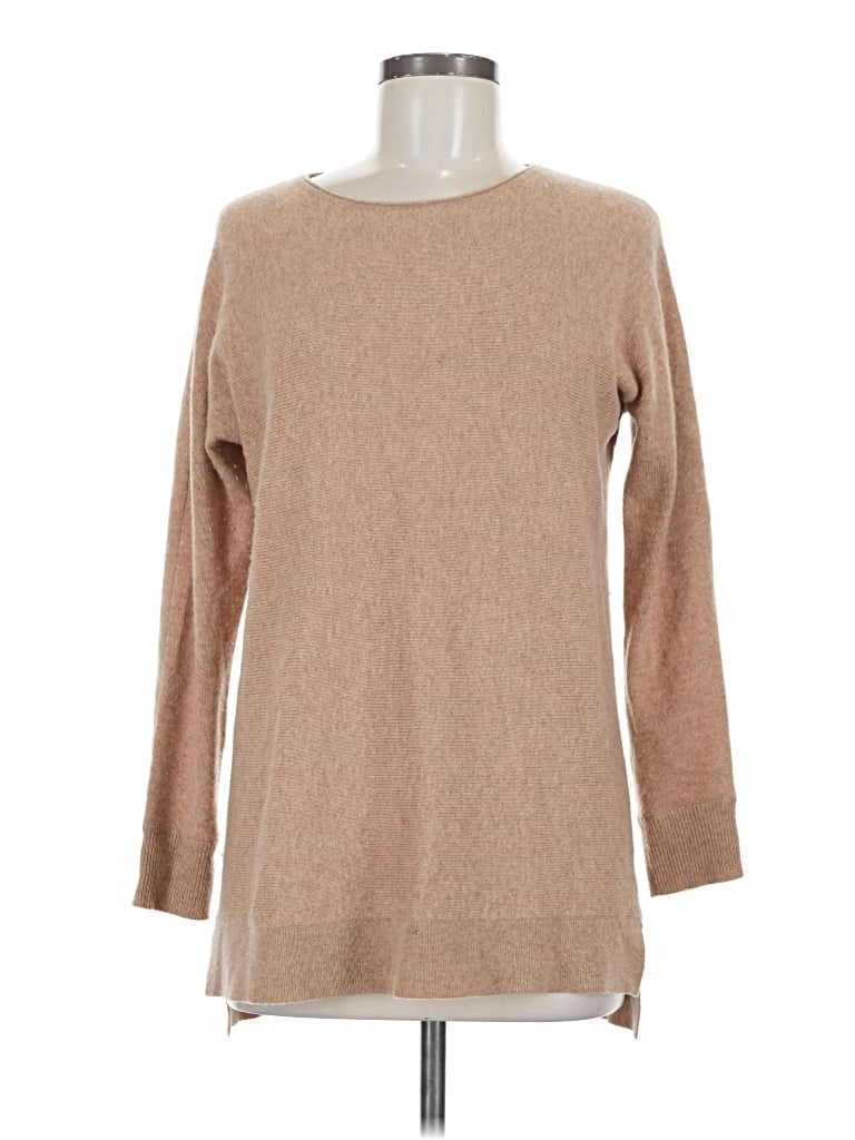 Pre-owned Halogen Wool Pullover Sweater In Tan