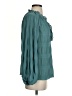 Glam Teal Long Sleeve Blouse Size S - photo 4