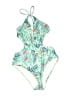Unbranded Tropical Green One Piece Swimsuit Size L - photo 1