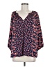 Lila Rose 100% Polyester Blue 3/4 Sleeve Blouse Size M - photo 1