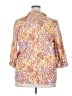Chico's Animal Print Orange 3/4 Sleeve Button-Down Shirt Size XXL (4) - photo 2