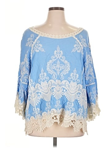Democracy 3/4 Sleeve Blouse (view 1)