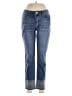 Earl Jean Chevron-herringbone Blue Jeans Size 8 - photo 1