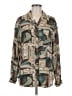 Tess 100% Polyester Paisley Brown Long Sleeve Blouse Size M - photo 1