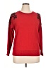 Carolyn Taylor Animal Print Red Pullover Sweater Size XL - photo 1