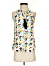 Cooper & Ella 100% Polyester Yellow Sleeveless Blouse Size XS (0) - photo 1