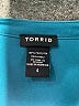 Torrid 100% Polyester Teal 3/4 Sleeve Blouse Size 4X Plus (4) - photo 7