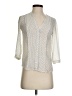 H&M 100% Polyester Ivory 3/4 Sleeve Blouse Size 2 - photo 1