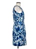 H&M 100% Polyester Print Blue Cocktail Dress Size 6 - photo 4