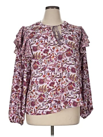 Scoop Long Sleeve Blouse (view 1)