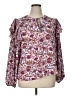 Scoop 100% Polyester Purple Long Sleeve Blouse Size XL - photo 1