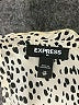 Express Outlet 100% Polyester Animal Print Ivory Short Sleeve Blouse Size XS - photo 7