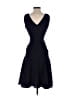 Ann Taylor 100% Polyester Solid Blue Ivory Cocktail Dress Size 2 - photo 2
