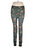 Lularoe Print Teal Leggings Size 1X (estimated) - photo 1