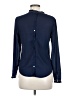 Bongo 100% Polyester Blue Long Sleeve Blouse Size M - photo 2