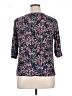 J.Jill Floral Black 3/4 Sleeve Blouse Size XL - photo 2