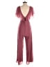 Kennedy Blue 100% Polyester Solid Burgundy Jumpsuit Size 4 - photo 2