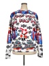 Unbranded Print Silver Pullover Sweater Size 2X - photo 1