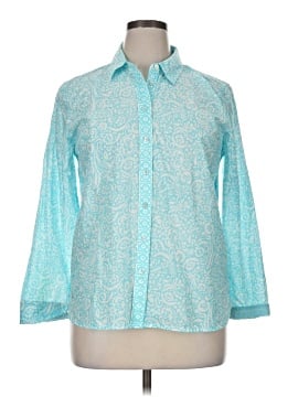 Talbots 3/4 Sleeve Button-Down Shirt (view 1)