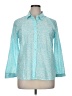 Talbots Paisley Teal 3/4 Sleeve Button-Down Shirt Size XL Petite - photo 1