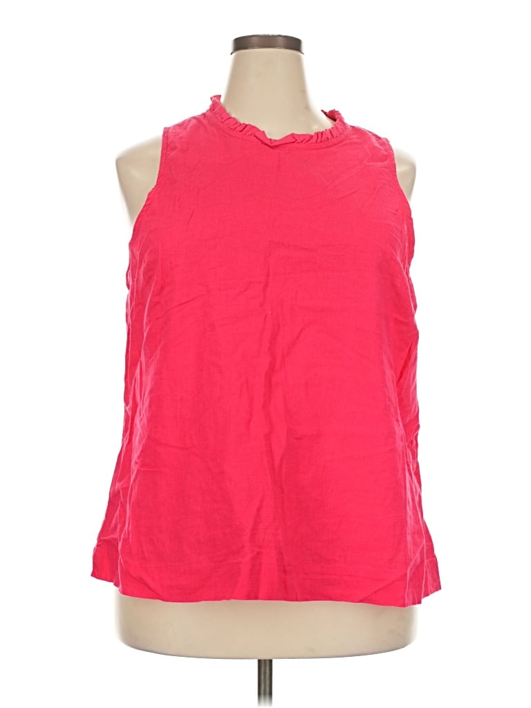 Pre-owned Crown & Ivy Sleeveless Blouse In Red