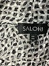 Saloni Animal Print Silver Long Sleeve Silk Top Size 2 - photo 7
