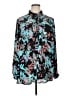 Boutique + Floral Black Long Sleeve Blouse Size 1X Plus - photo 1