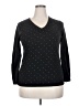 DKNY Jeans 100% Cotton Polka Dots Black Pullover Sweater Size XXL - photo 1