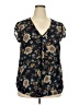 Halogen Black Short Sleeve Blouse Size XXL - photo 1