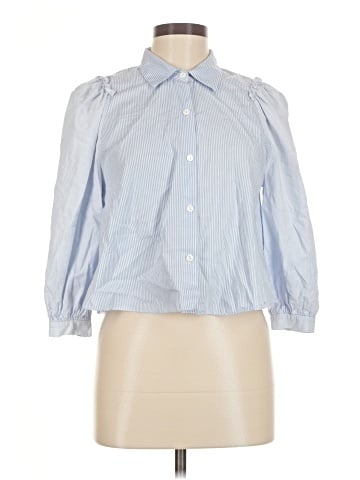 Zara TRF 3/4 Sleeve Button-Down Shirt (view 1)