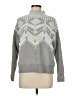 Alya Chevron-herringbone Gray Pullover Sweater Size M - photo 1