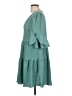 Unbranded Solid Teal Casual Dress Size L - photo 5