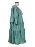Unbranded Solid Teal Casual Dress Size L - photo 4