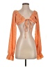 Shein 100% Polyester Orange Long Sleeve T-Shirt Size 2 - photo 1