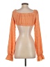 Shein 100% Polyester Orange Long Sleeve T-Shirt Size 2 - photo 2