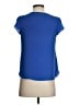Ann Taylor LOFT 100% Polyester Blue Short Sleeve Blouse Size XS (petite) - photo 2