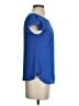Ann Taylor LOFT 100% Polyester Blue Short Sleeve Blouse Size XS (petite) - photo 4