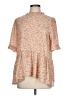 Orange Creek Floral Orange Tan Short Sleeve Turtleneck Size L (estimated) - photo 1