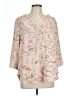Torrid 100% Polyester Ivory 3/4 Sleeve Blouse Size Lg Plus (0) - photo 1