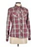 Ascend 100% Polyester Plaid Pink Long Sleeve Blouse Size M - photo 1