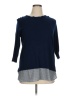 Roz & Ali 100% Cotton Blue Pullover Sweater Size 1X - photo 1